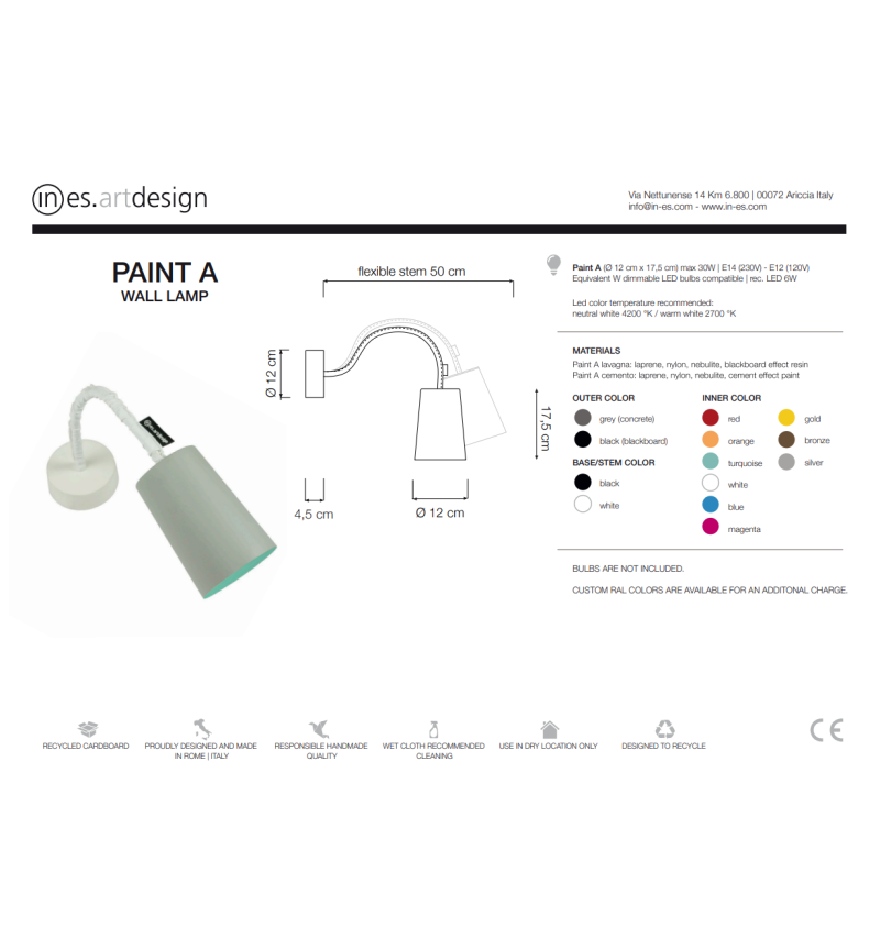 Lámpara de Mesa Paint A Cemento – IN-ES.ARTDESIGN | BHOME