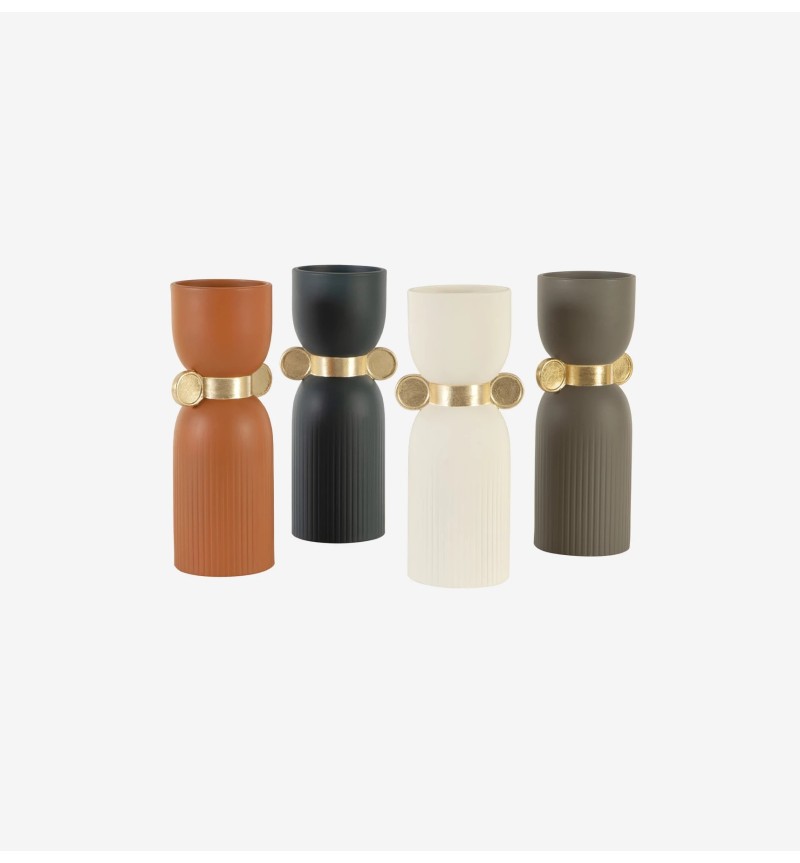 Impero Vase TONIN CASA | Keramikvase mit Goldring | BHOME