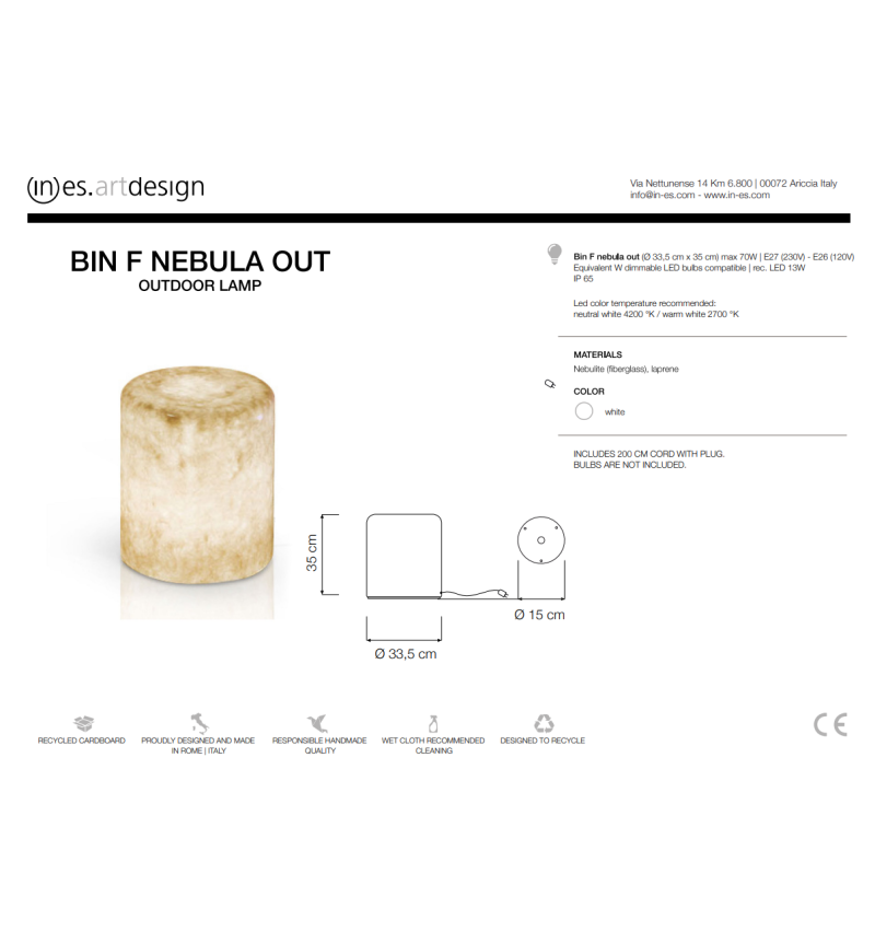 Lámpara Outdoor Bin F Nebula Out – IN-ES.ARTDESIGN | BHOME