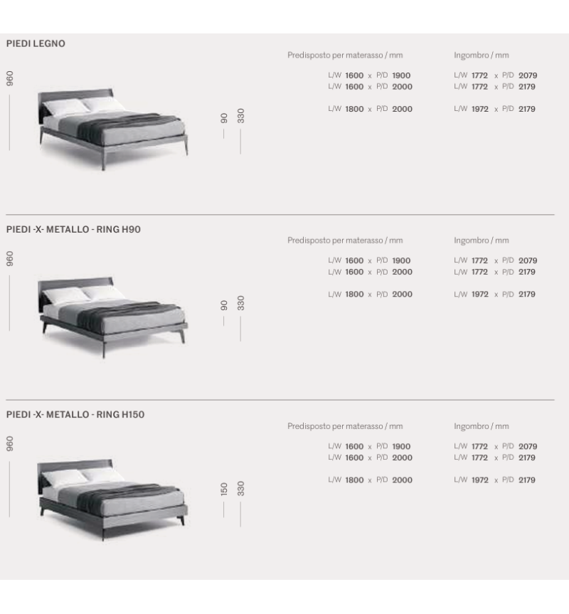 Aliante 1.0 Bett – SANGIACOMO | Bhome by Arredi Barbàra