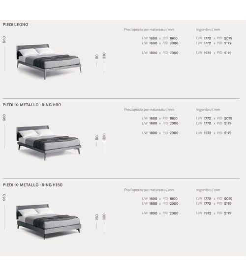 Aliante 1.0 Bett – SANGIACOMO | Bhome by Arredi Barbàra