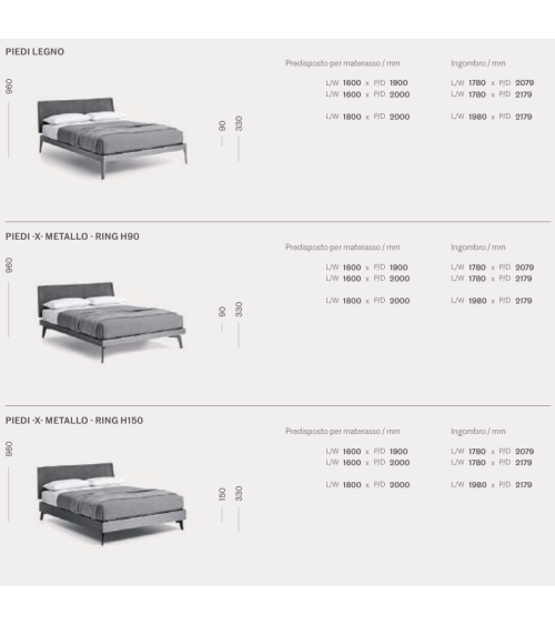 Aliante 2.0 Bed – SANGIACOMO | Bhome by Arredi Barbàra