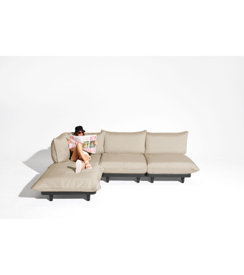 Set lounge modulare da esterno "Paletti Set Medium Royal Brulee + Table Anthracite" | BHOME by Arredi Barbàra