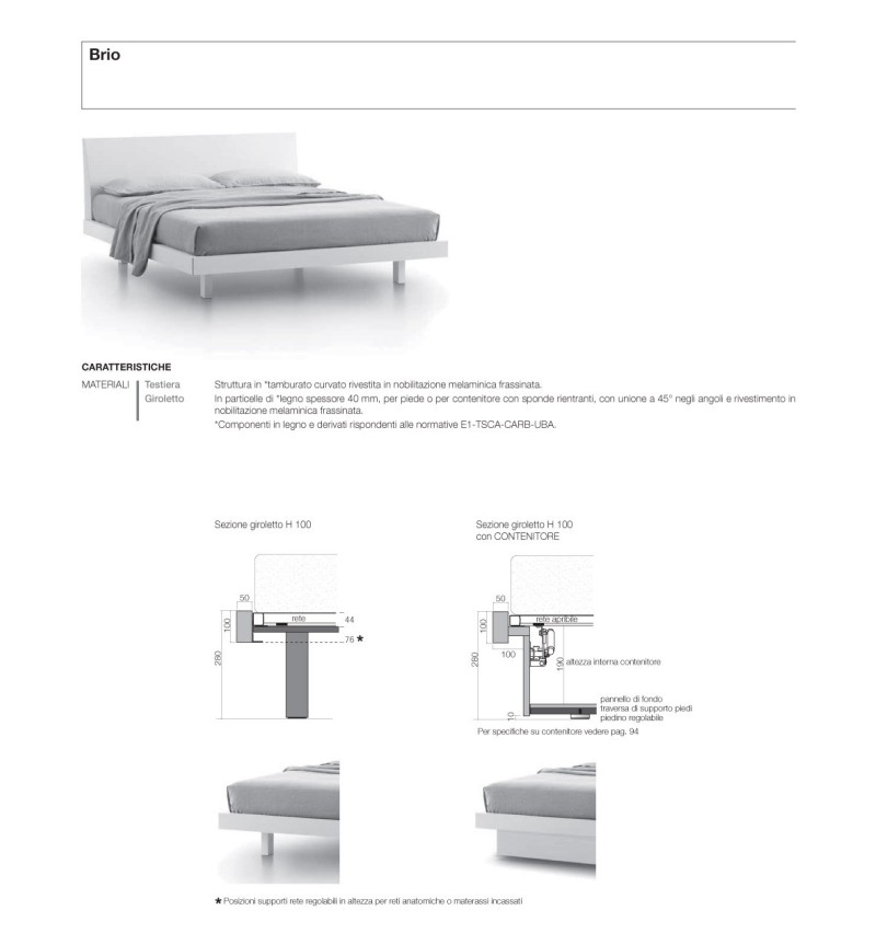 Letto Brio SANGIACOMO | Bhome by Arredi Barbàra