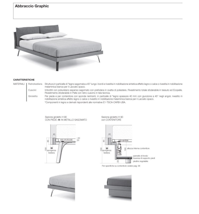 Abbraccio Graphic Gepolstertes Bett – SANGIACOMO | Bhome by Arredi Barbàra