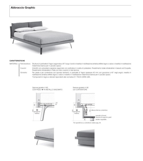 Lit Abbraccio Graphic rembourré – SANGIACOMO | Bhome by Arredi Barbàra