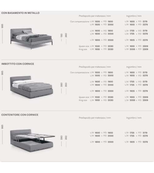 Cama tapizada Dorian – SANGIACOMO | Bhome by Arredi Barbàra