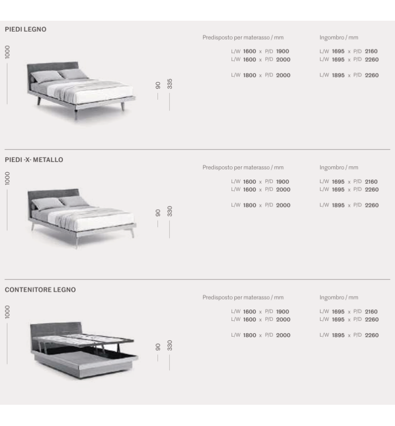Cama Febo 2.0 High – SANGIACOMO | Bhome by Arredi Barbàra
