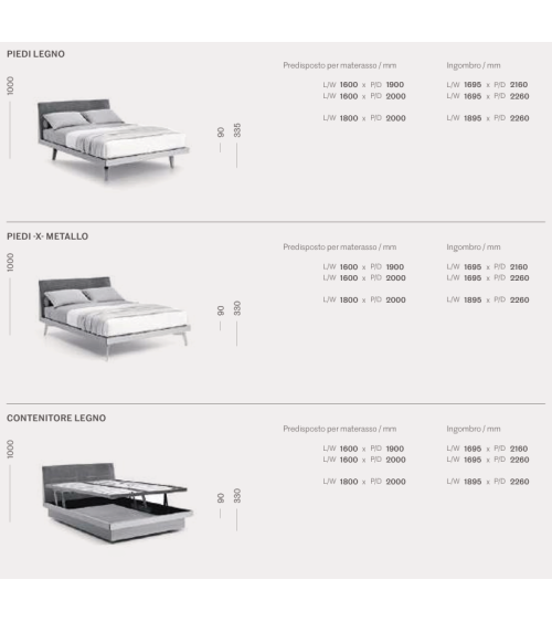 Febo 2.0 High Bed – SANGIACOMO | Bhome by Arredi Barbàra
