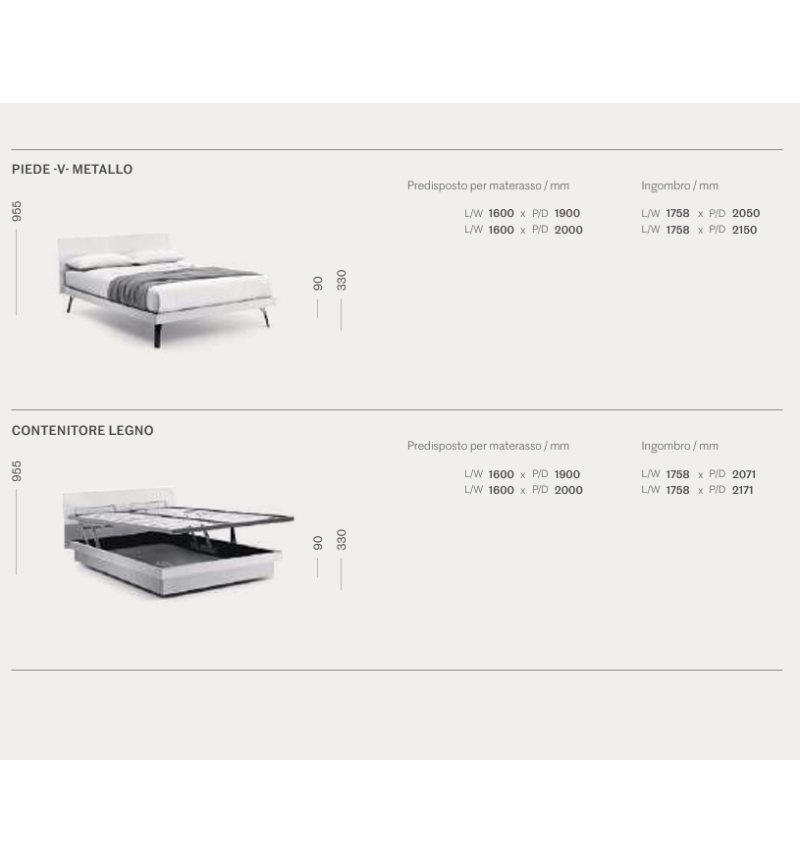 Letto Folio Graphic SANGIACOMO | Bhome by Arredi Barbàra