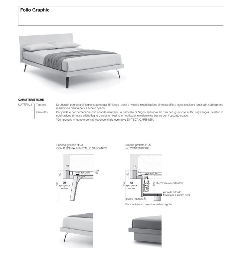 Letto Folio Graphic SANGIACOMO | Bhome by Arredi Barbàra