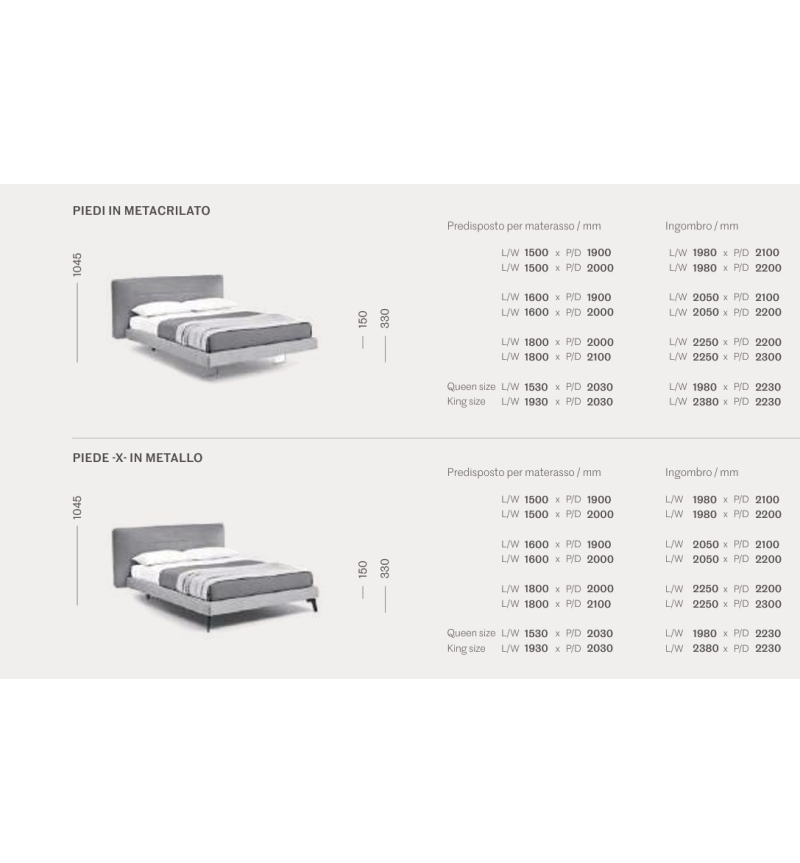 Gaston Plano Bed – SANGIACOMO | BHOME by Arredi Barbàra