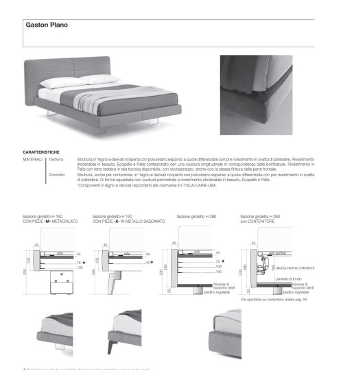 Gaston Plano Gepolstertes Bett – SANGIACOMO | BHOME by Arredi Barbàra