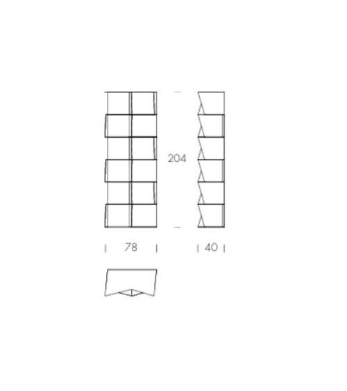 Bücherregal Checker Tonin Casa | Elegantes Italienisches Design