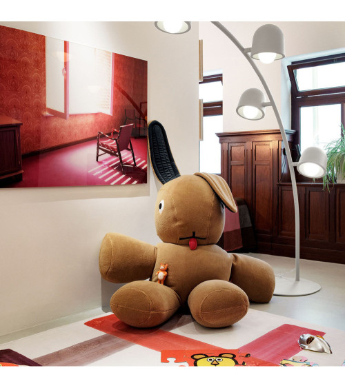 Pouf a forma di coniglio in peluche "CO9 XS Teddy" | BHOME by Arredi Barbàra