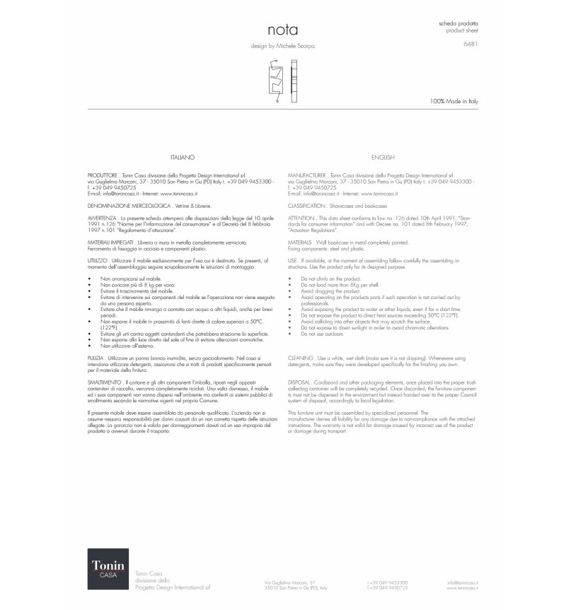 Bibliothèque Nota Tonin Casa – Design créatif en métal | BHOME by Arredi Barbàra