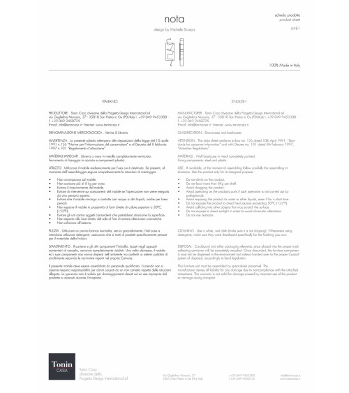 Bibliothèque Nota Tonin Casa – Design créatif en métal | BHOME by Arredi Barbàra