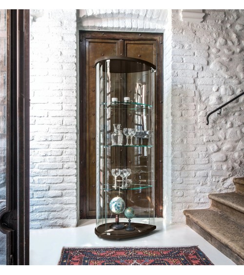 Olivella display cabinet Tonin Casa – Curved Glass and Light | BHOME by Arredi Barbàra