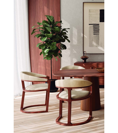 Sedia Kobe in legno massello e pelle | WEWOOD