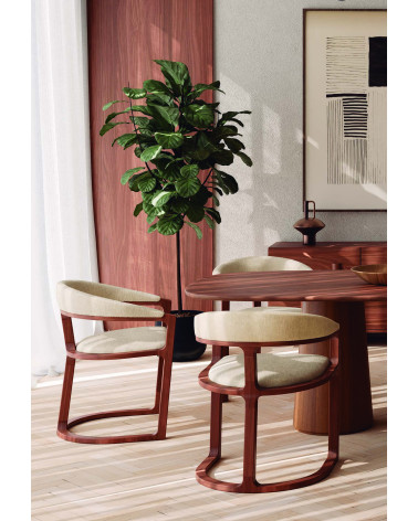 Sedia Kobe in legno massello e pelle | WEWOOD