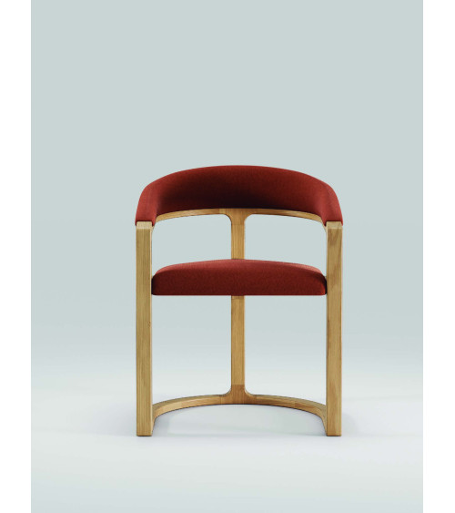 Sedia Kobe in legno massello e pelle | WEWOOD