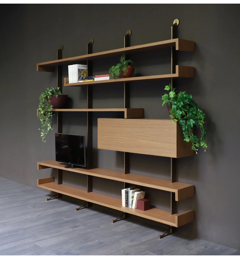 Plan Bücherregal Tonin Casa – Modulares Wandsystem | BHOME by Arredi Barbàra