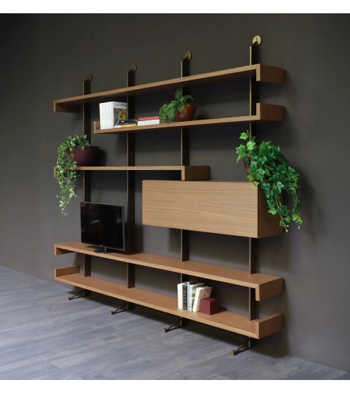 Librería Plan Tonin Casa – Sistema modular de pared | BHOME by Arredi Barbàra
