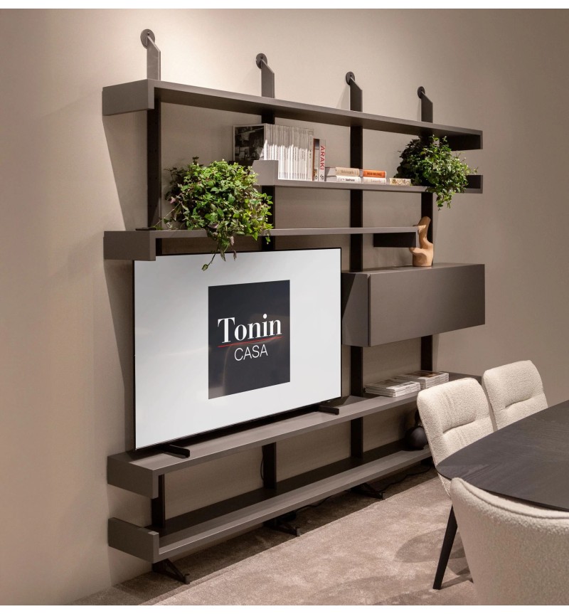 Librería Plan Tonin Casa – Sistema modular de pared | BHOME by Arredi Barbàra