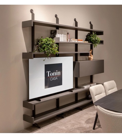 Librería Plan Tonin Casa – Sistema modular de pared | BHOME by Arredi Barbàra