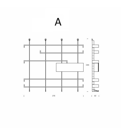 Librería Plan Tonin Casa – Sistema modular de pared | BHOME by Arredi Barbàra
