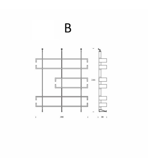 Librería Plan Tonin Casa – Sistema modular de pared | BHOME by Arredi Barbàra