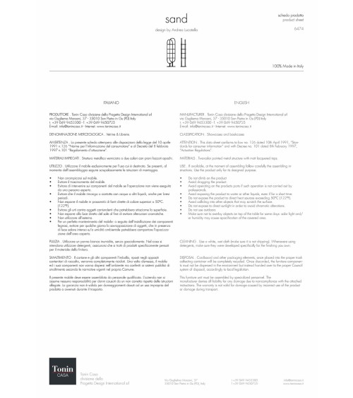 Sand bookcase Tonin Casa – Sculptural Design | BHOME by Arredi Barbàra