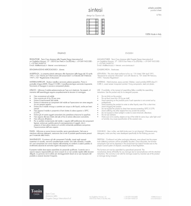 Libreria Sintesi Tonin Casa | Design Elegante Made in Italy