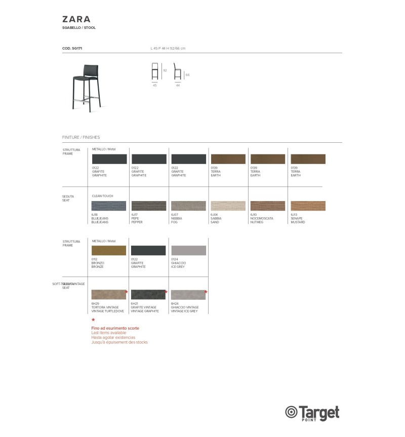 Tabouret Zara – Target Point | Bhome by Arredi Barbàra