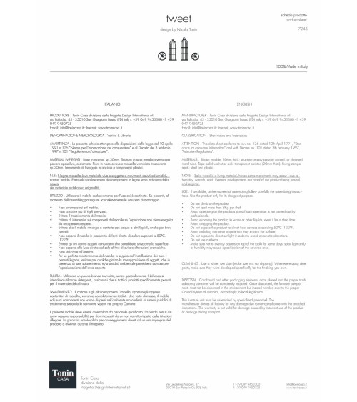 Tweet Bücherregal Tonin Casa – Skulpturales Design | BHOME by Arredi Barbàra