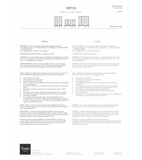 Vitrine Venus Tonin Casa | Design Italien Élégant