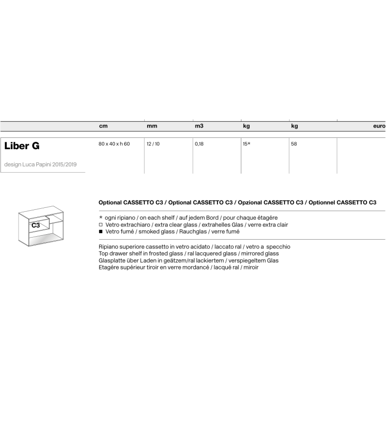 Consolle Liber Tonelli in vetro | BHOME by Arredi Barbàra