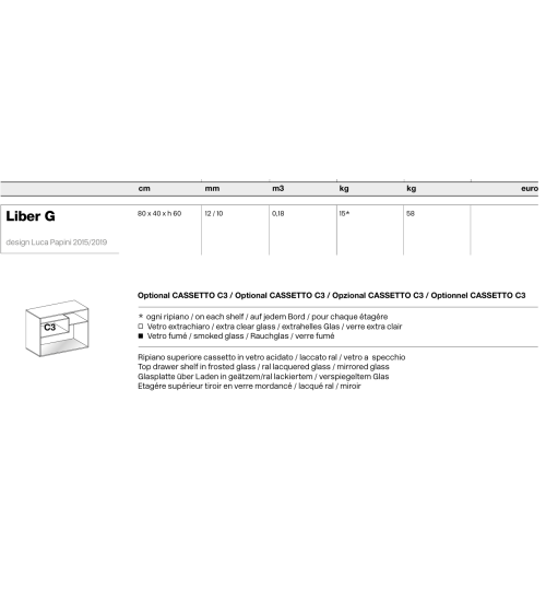 Liber glass console Tonelli | BHOME by Arredi Barbàra