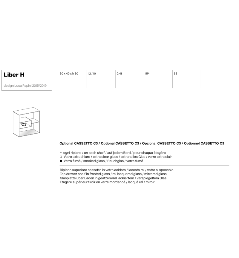 Liber Glaskonsole Tonelli | BHOME by Arredi Barbàra