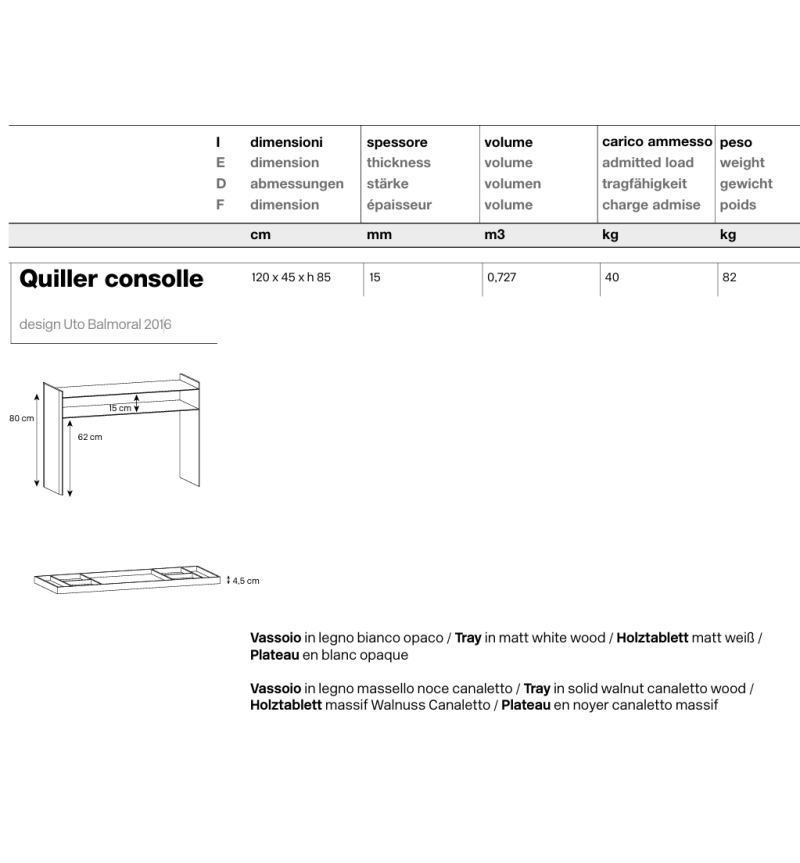 Quiller glass console Tonelli | BHOME by Arredi Barbàra