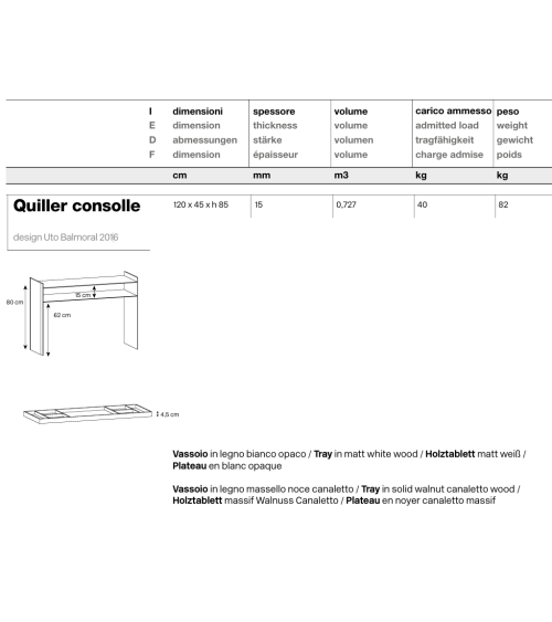 Consolle Quiller Tonelli in vetro | BHOME by Arredi Barbàra