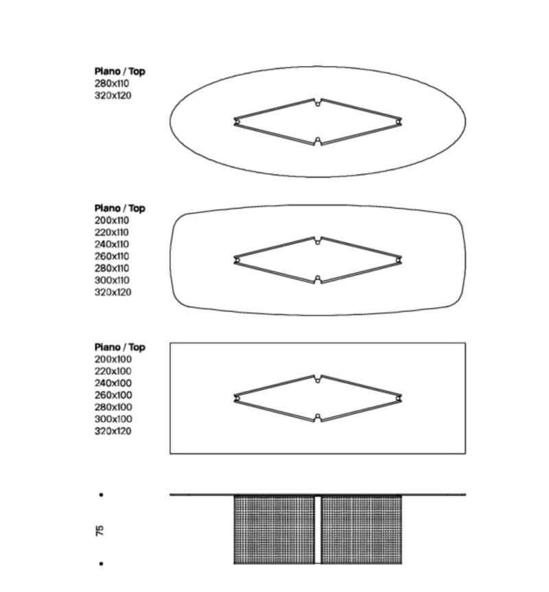 Tavolo alto Bow ovale Tonelli | BHOME by Arredi Barbàra