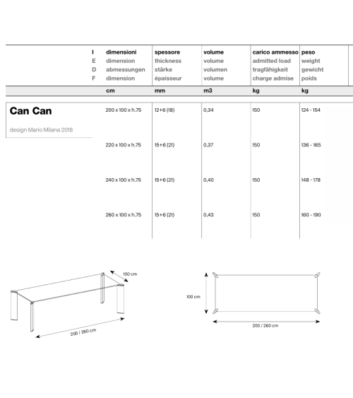 Tavolo alto Can Can Tonelli | BHOME by Arredi Barbàra