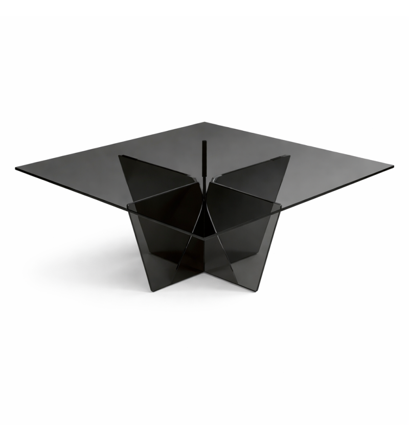 La mesa alta de diseño Crossover cuadrada representa la versión más compacta y arquitectónica del proyecto firmado por Massimo C