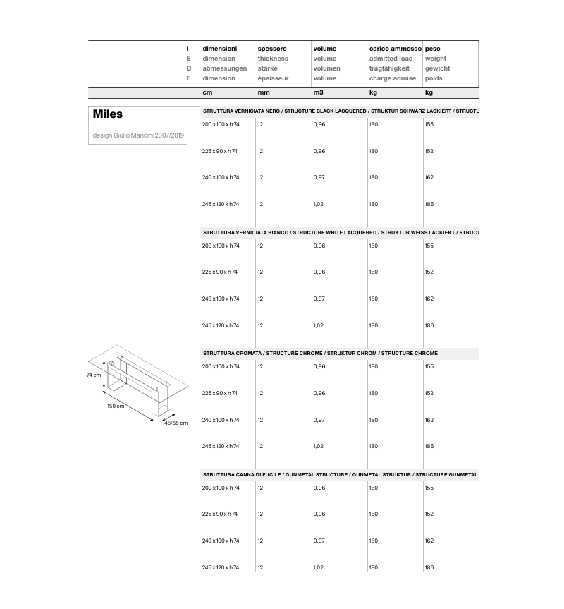 Miles High Table Tonelli | BHOME by Arredi Barbàra