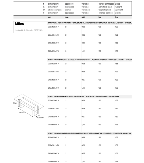 Miles High Table Tonelli | BHOME by Arredi Barbàra