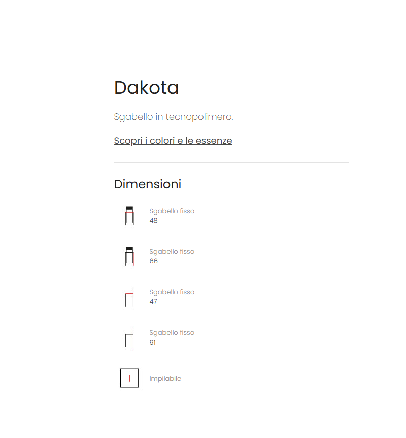 Sgabello Dakota VENETA CUCINE Bianco | Bhome by Arredi Barbàra