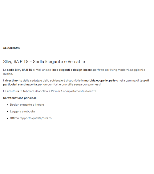 Sedia Silvy SA R TS MIDJ | Bhome by Arredi Barbàra