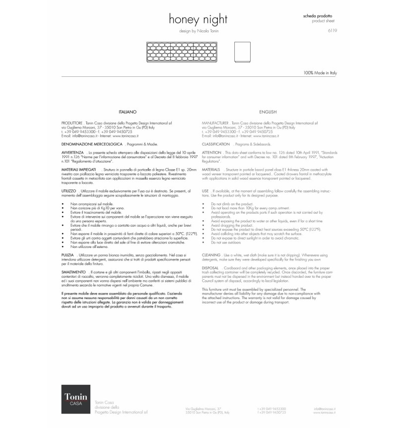 Honey Night TONIN CASA | Design-Nachtgruppe | Bhome