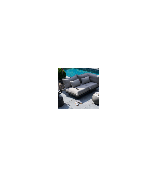 Set lounge modulare da esterno "Paletti Set Medium Royal Wolf Grey + Table Light Grey" | BHOME by Arredi Barbàra